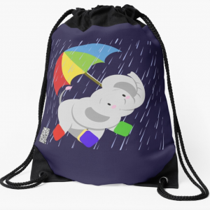 Baby Elephant Merchandise Drawstring Bag
